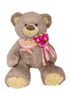 peluche oso marron claro con moño