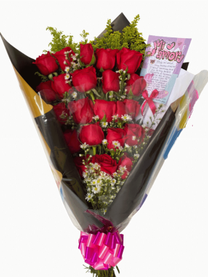 ramo de 24 rosas rojas