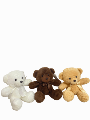osos pequeños de peluche blanco café y kaki